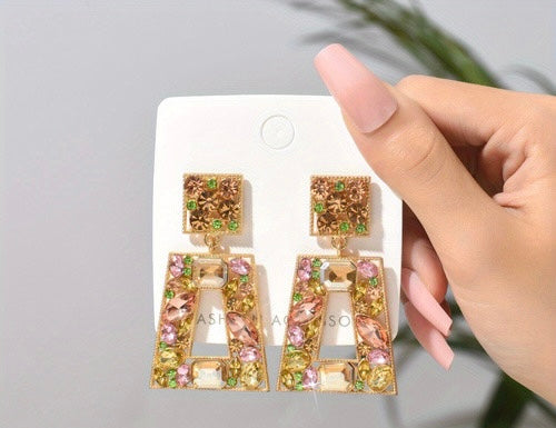 Encrusted Rhinestone earrings Fashion NOLA