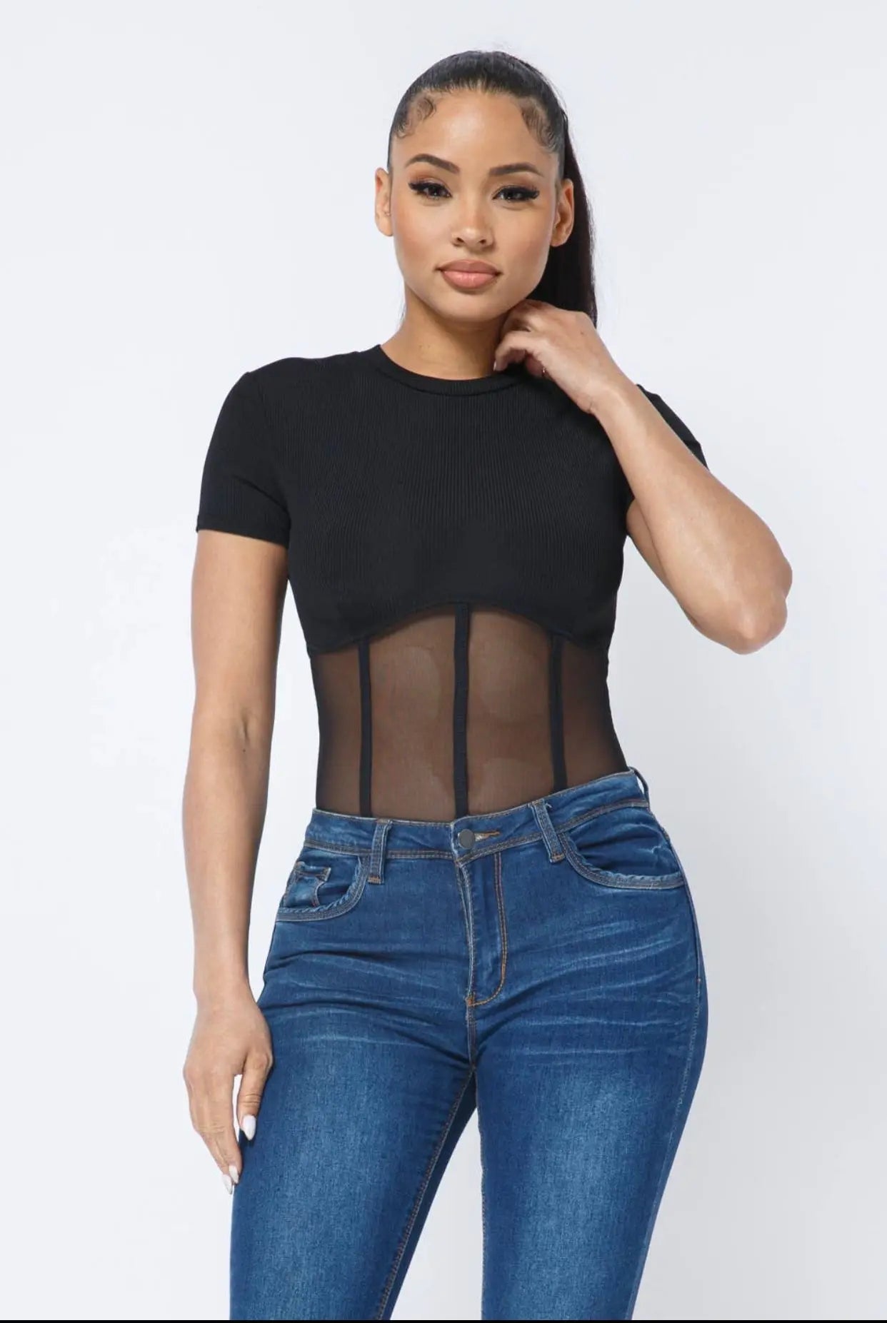 Mesh style bodysuit Fashion NOLA