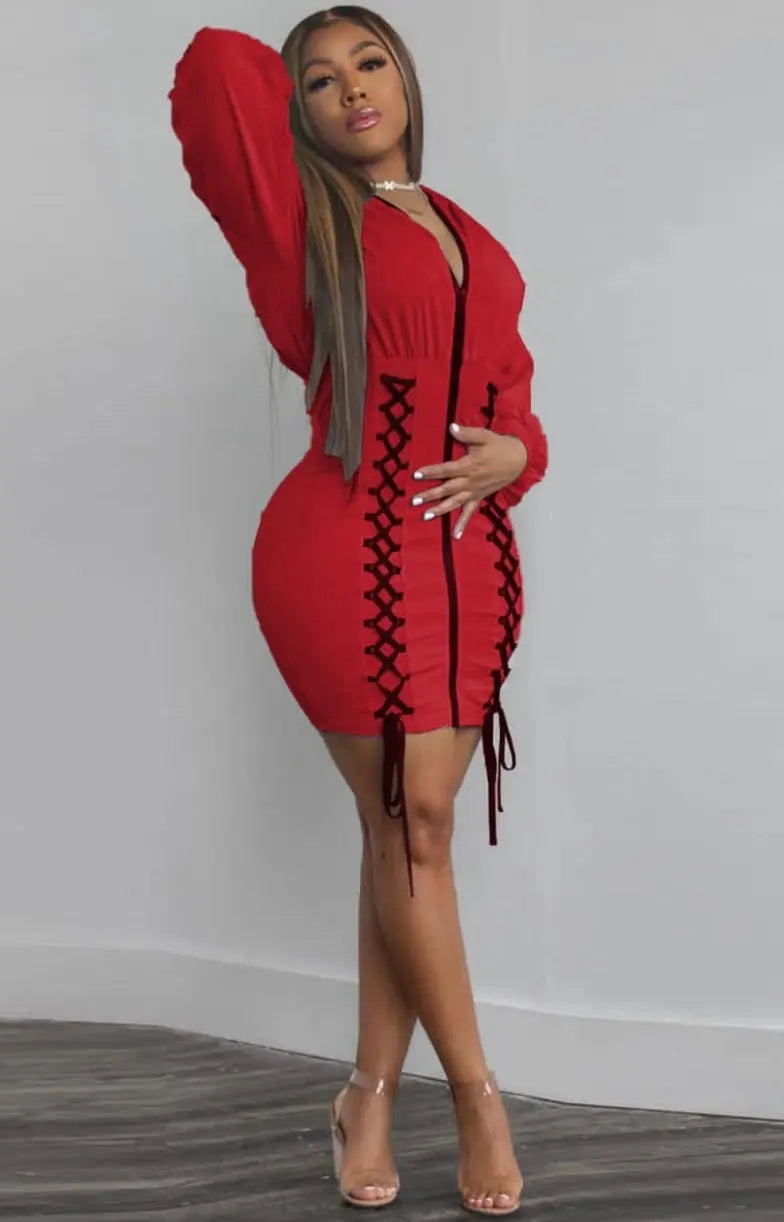 String Me Up Hooded Dress fashionnola