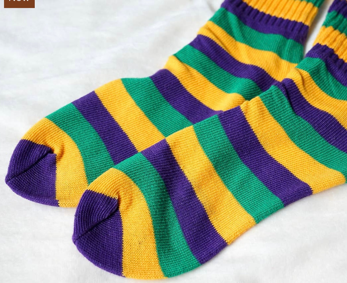 Mardi Gras Socks Fashion NOLA